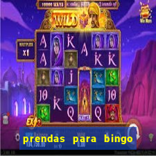 prendas para bingo de natal